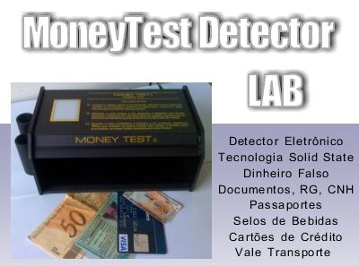 Detector de Dinheiro Falso MoneyTest UV Testa Nota Falsa, Id