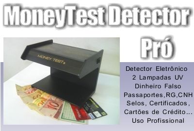 Dinheiro Falso: Detector UV de Notas Falsas, Cédulas e Docum